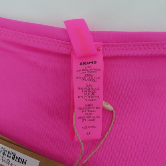 Skims Women 3X Signature Swim Mid Waist Bottom Bikini Taffy Pink SW-MWB-0748 NEW - Picture 5 of 12